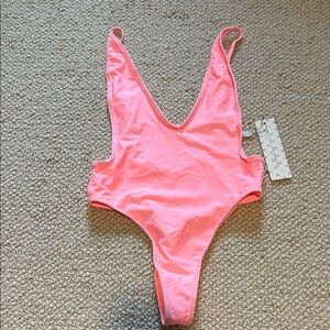 Boutine LA Neon Pink One Piece Swimsuit